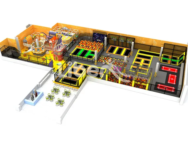 Professional Trampoline Park for Sports Safe Entertainment  With Ball Pool
