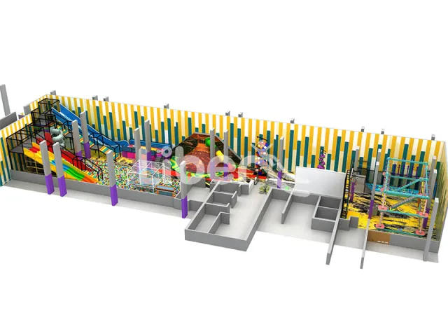Crazy New Indoor Playground with Funplay Slide