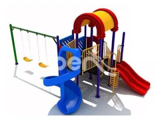 Outdoor  Playground With Stainless Steel Slide