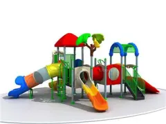 Children Outdoor Play Yard with Slide
