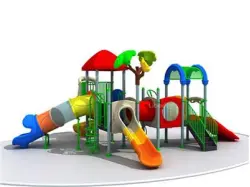 Children Outdoor Play Yard with Slide