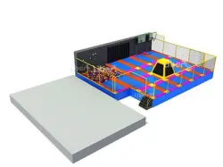  Rectangular Kids Indoor Trampoline With Foam Pit