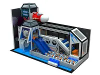 High Quality Kids Space Theme Small Indoor Playground Gym with Big Slides for Sale