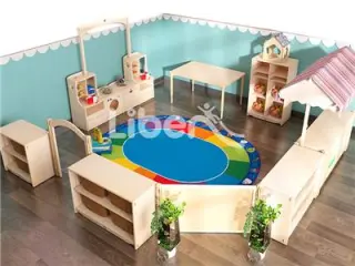 commercial daycare school sets kids role play room furniture wood