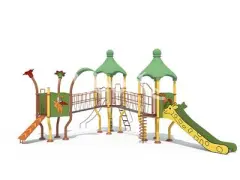 Elf series children's outdoor slides for children's fun Kids Climbing Frame With Monkey Bars