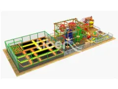 Kids Colorful TrampolineJumping interactive Park Trampoline for Happiness