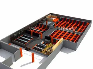 indoor trampoline park equipment with airbag