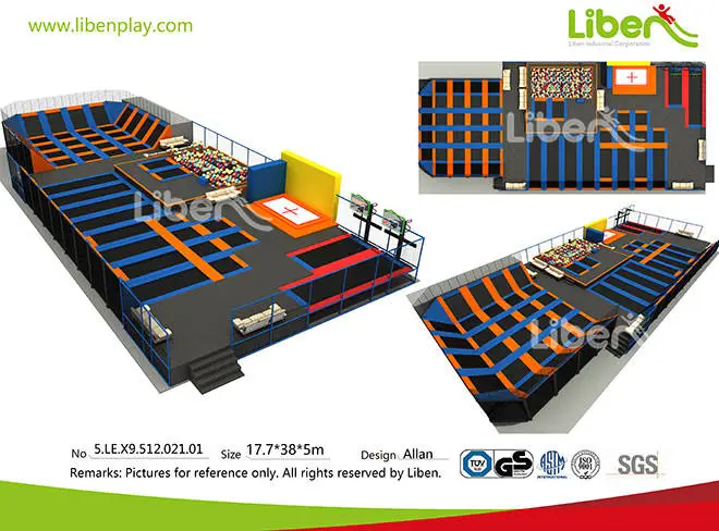 Skyzone Type China Indoor Large Trampoline Park Design