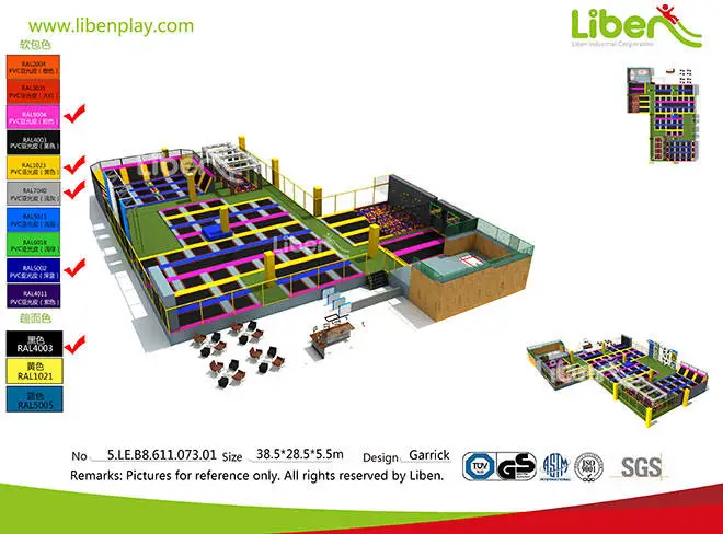 5.LE.B8.611.073.01 EN Standard   Large Indoor Bounce Trampoline Park Builder