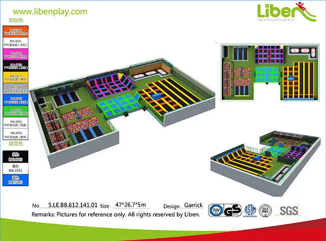 to build a giant indoor commercial trampoline park China
