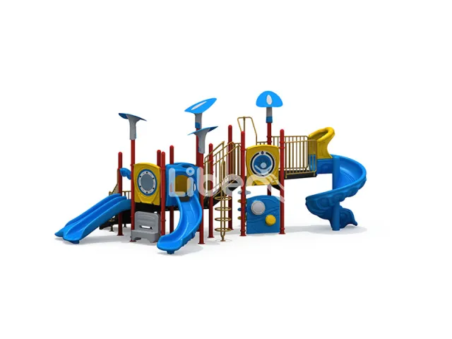 Outdoor Playground Team Active Play Zone Sturdy for Summer Campground, Community Park, School Yard