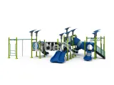 Outdoor Playground All - Generation Play Area Universal for Community Parks, Senior Centers, Family Picnic Spots
