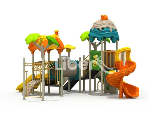 ‌Kids’ Outdoor Playground Colorful Slides Interactive Play For Child