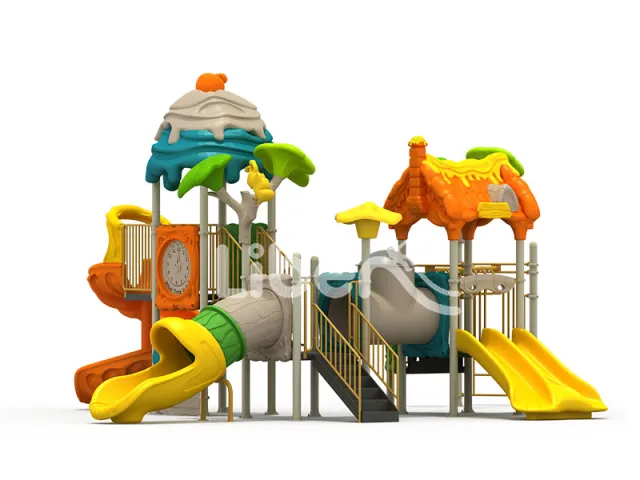 ‌Kids’ Outdoor Playground Colorful Slides Interactive Play For Child
