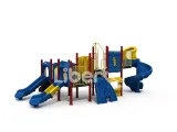 Kids’ Playground Colorful Slides Interactive Play Structures