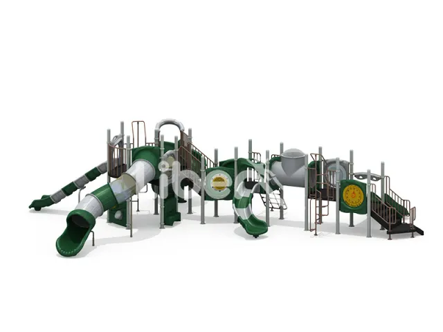 ‌Outdoor Adventure Playground with Slides Challenging Play