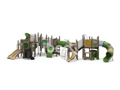 ‌All Ages Outdoor Playground: Adjustable Slides for Kids 