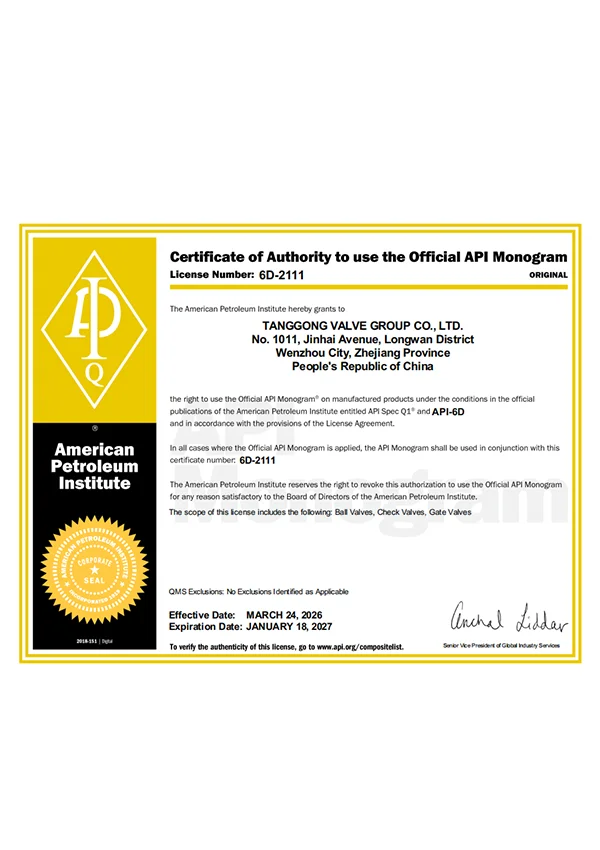 API6D Certificate