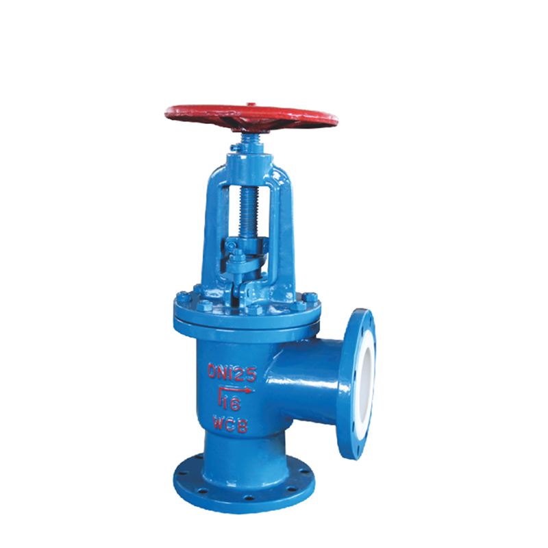 Fluorine lined angle globe valve