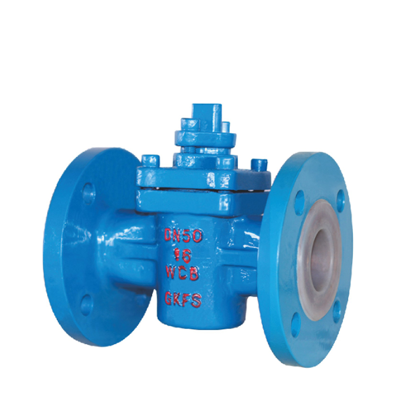 Fluorine lined plug valve