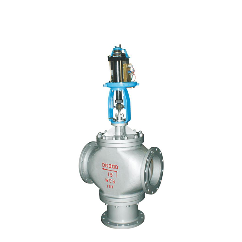 Pneumatic three-way control valve
