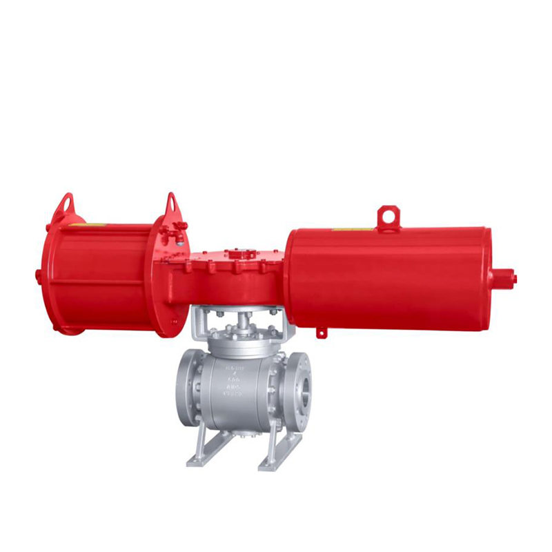 Pneumatic large diameter ball valve