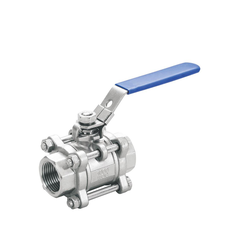 Stainless steel three-piece female thread ball valve