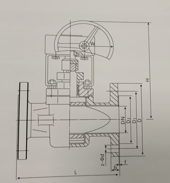 Fluorine lined plug valve