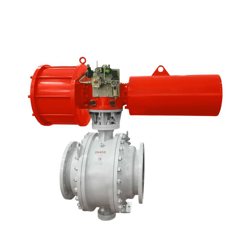 Pneumatic large diameter ball valve