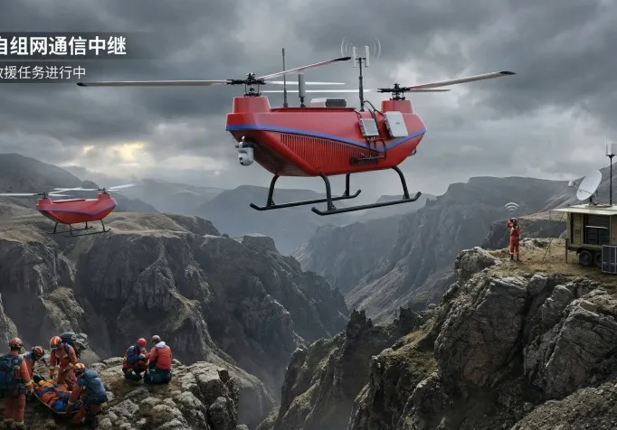 Emergency Drones Can Build a Robust Communication Network