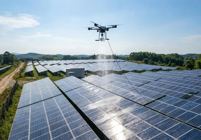 High-Efficiency Cleaning Drone for Continuous Operation