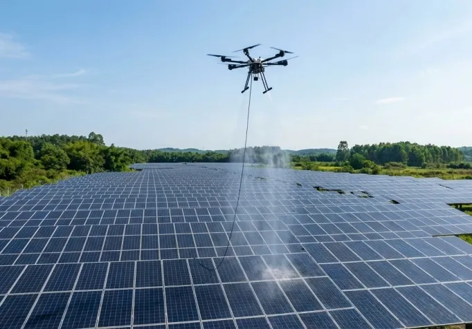 The cleaning drone boasts modular and rapid deployment capabilities.