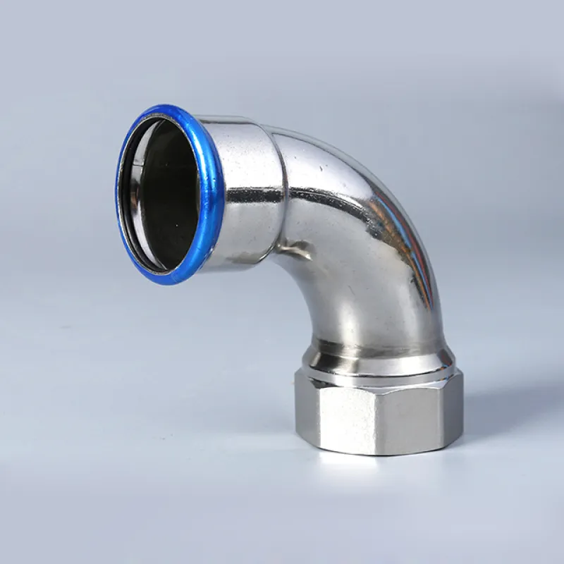 Stainless steel 304 press-fit inner wire 90° elbow connector