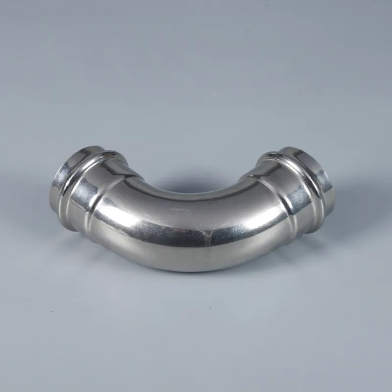 Stainless steel double clamp elbow