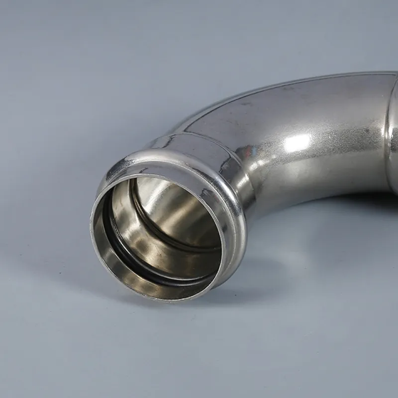 Stainless steel double clamp elbow