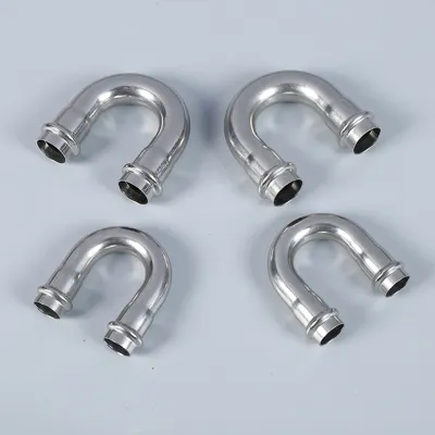 Stainless steel double clamp B type elbow