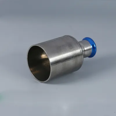 Stainless steel single card reducing straight connector