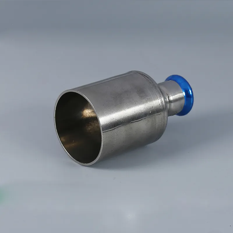 Stainless steel single card reducing straight connector