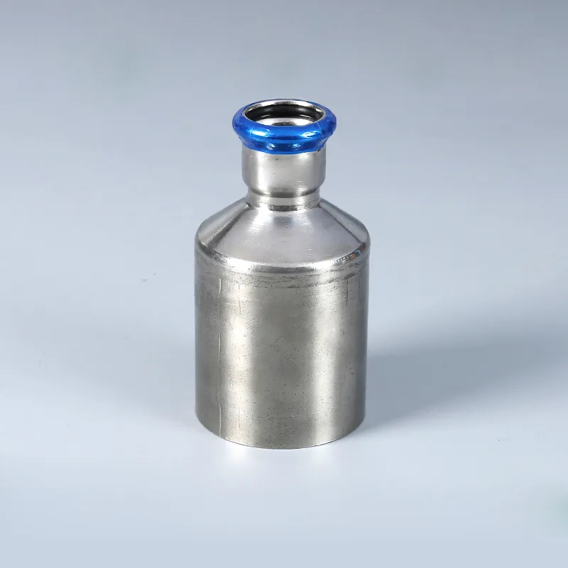 Stainless steel single card reducing straight connector