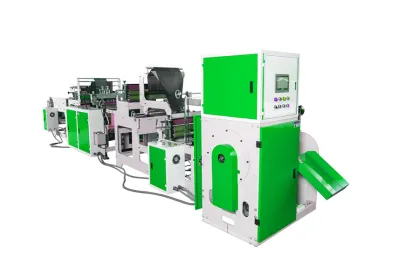 Four-fold Coreless Garbage Bag Roll Making Machine, Seal First and Then Fold, Continuous Bag Roll Making Machine