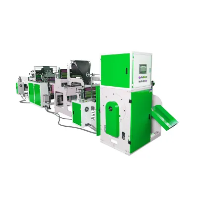 Four-fold Coreless Garbage Bag Roll Making Machine, Seal First and Then Fold, Continuous Bag Roll Making Machine