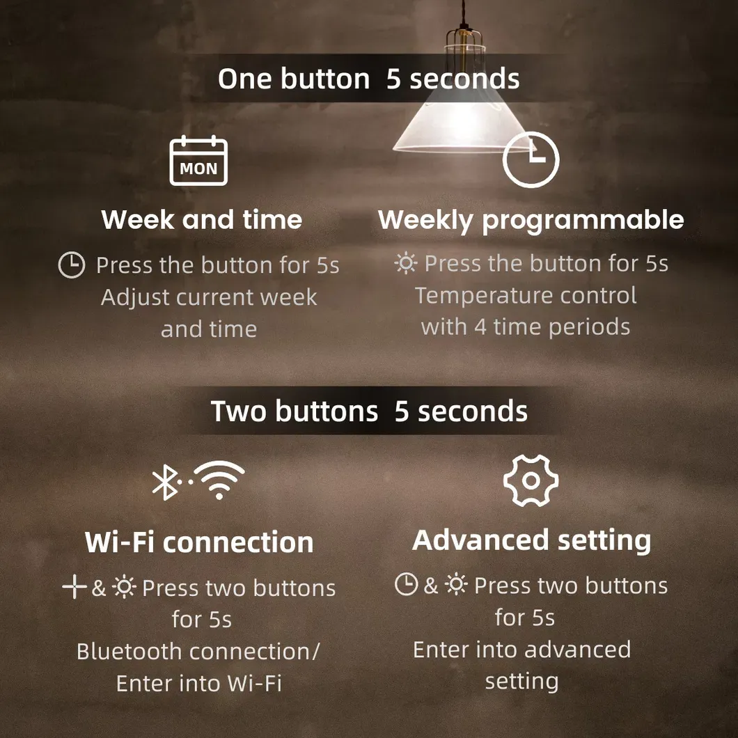 Hydronic Floor Heating Programmable Room Thermostat Electric Heating Thermostat with WiFi Modbus