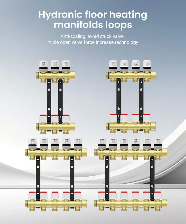 Advanced 8 Loops Manifolds Under Floor Heating System with Valves
