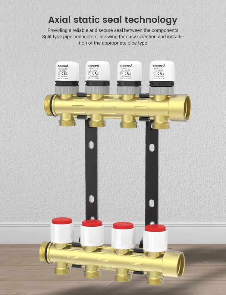 Advanced 8 Loops Manifolds Under Floor Heating System with Valves