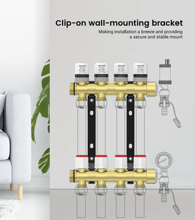 Advanced 8 Loops Manifolds Under Floor Heating System with Valves
