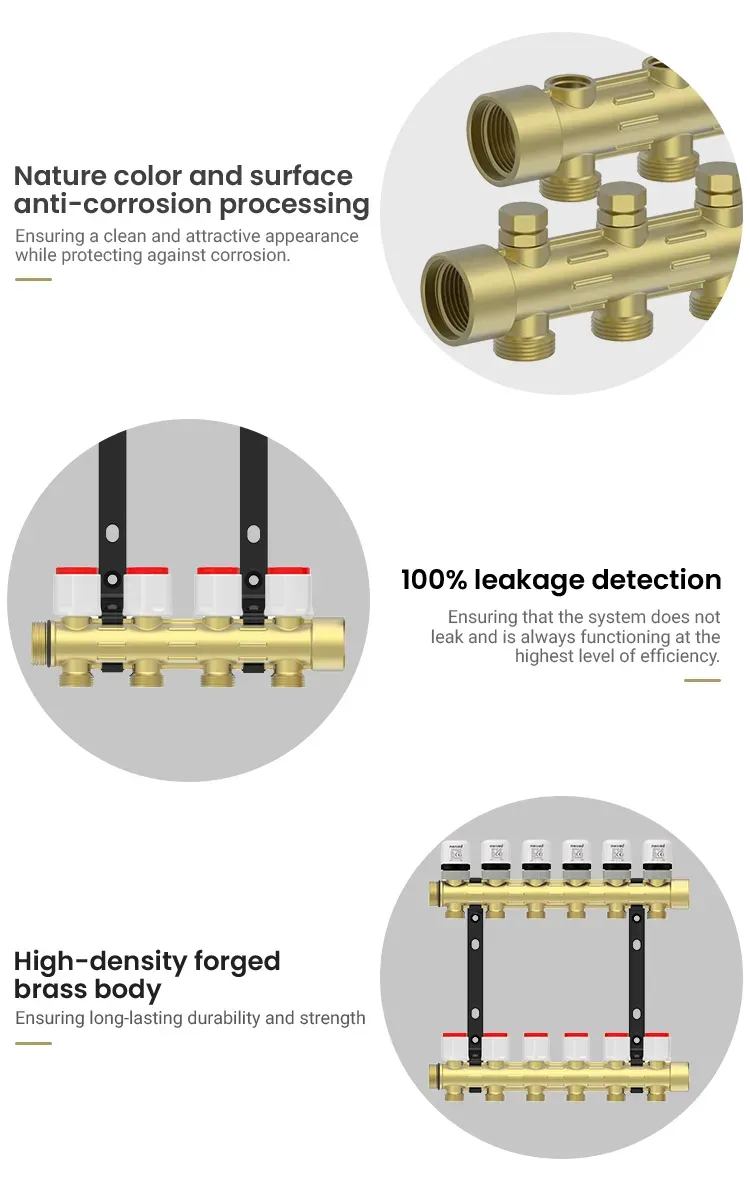 Advanced 8 Loops Manifolds Under Floor Heating System with Valves