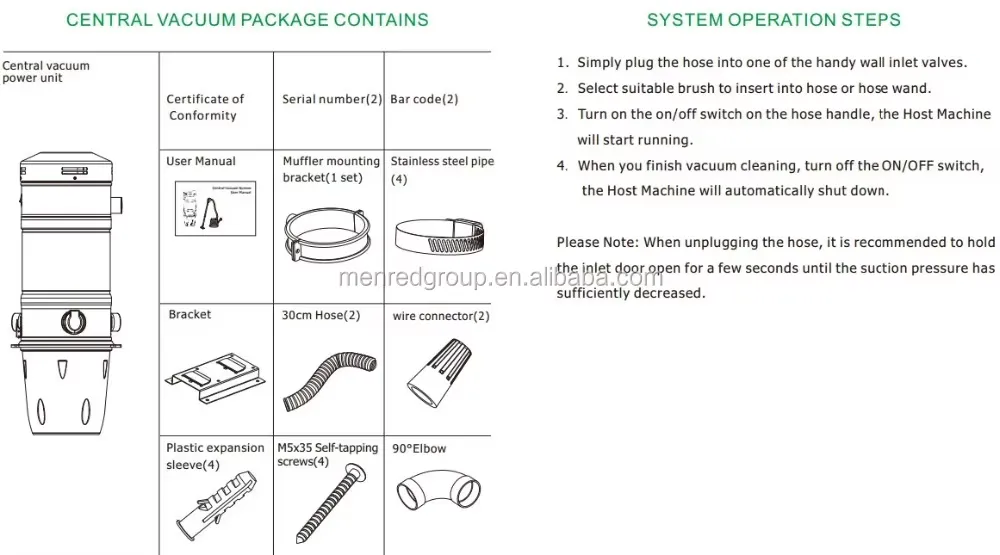 Advanced Dusting Equipment: White Central Vacuum Cleaner with Motor Protection