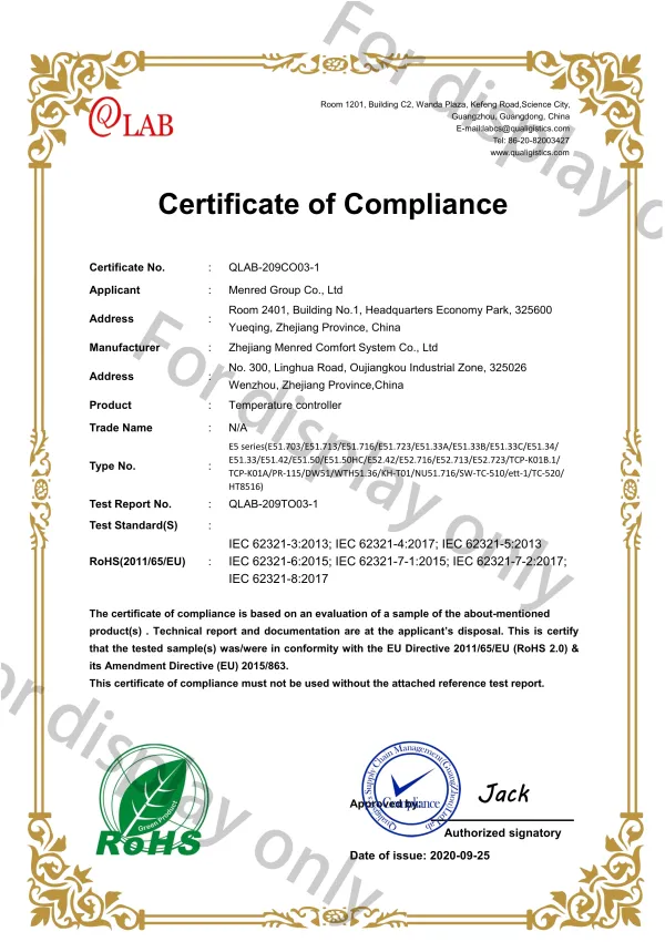 E5 Series Thermostat