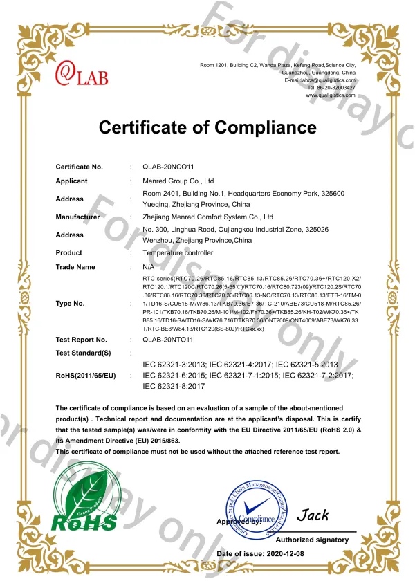 RTC Series RTC70.26 Thermostat