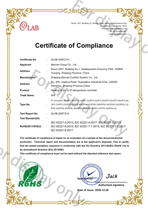 RT Series Thermostat